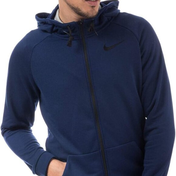 Nike Dri-fit blue long sleeve zippered athletic hoodie Men's size Small - Picture 3 of 11